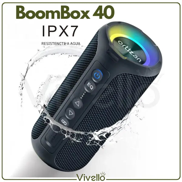 BoomBox 40 – Caixa de Som Bluetooth 40W com Graves Profundos
